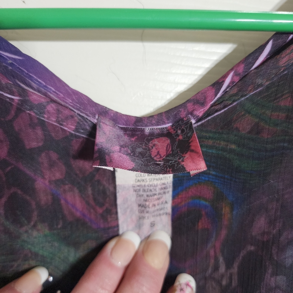 Lavish small wing sleeve purples with diamond studs transparent top - Picture 2 of 4
